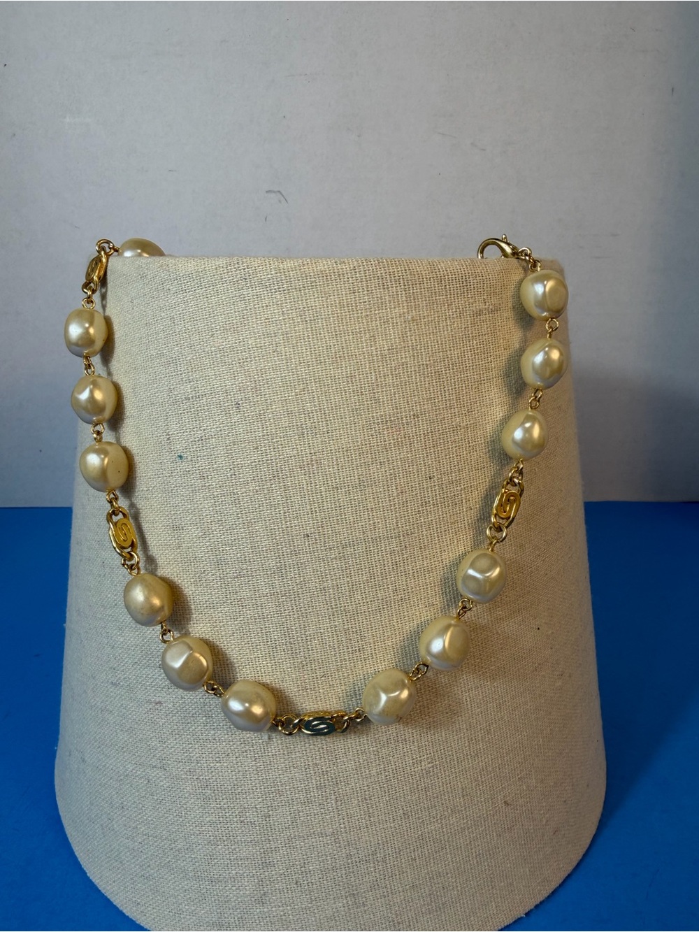 Gold-Tone Pearl Bead Necklace - Women's Jewelry